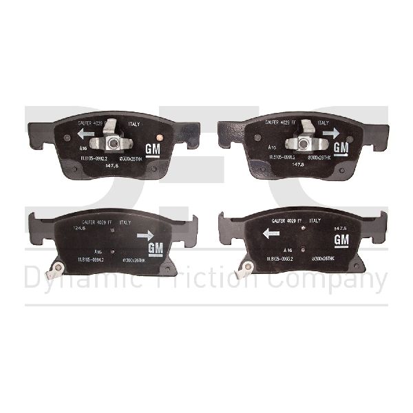 2016-2019 Chevrolet Cruze Disc Brake Pad Set - Front (Dynamic Friction)