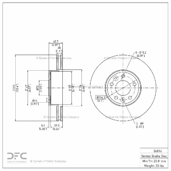 1998-2002 Lincoln Town Car Disc Brake Rotor - Front (Dynamic Friction)
