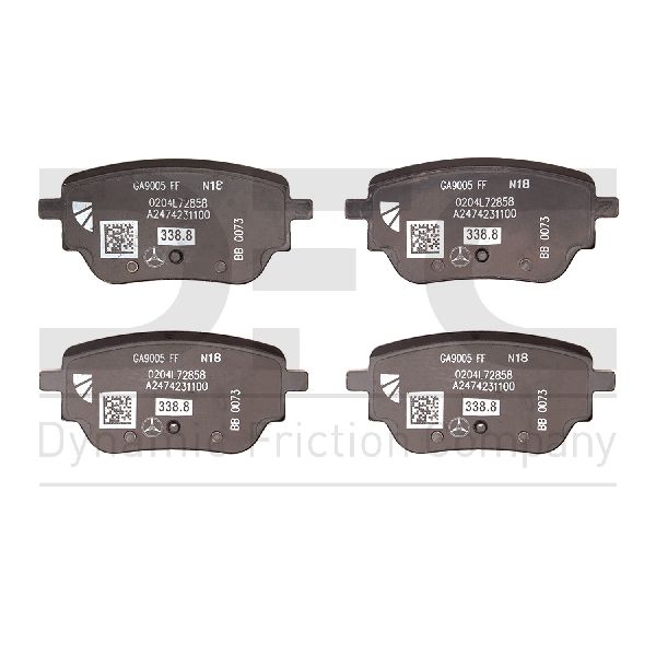 2019-2022 Mercedes-Benz A220 Disc Brake Pad Set - Rear (Dynamic Friction)
