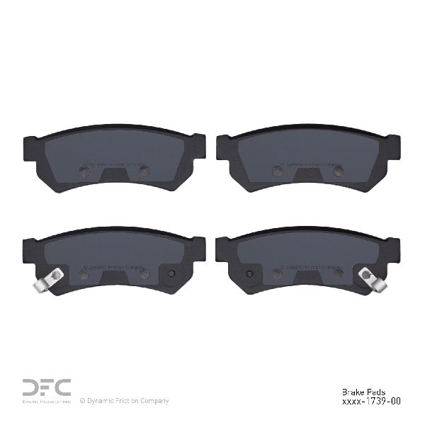 2014-2016 Chevrolet Spark EV Disc Brake Pad Set - Rear (Dynamic Friction)