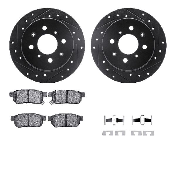 1988-1991 Honda Prelude Disc Brake Kit - Rear (Dynamic Friction)