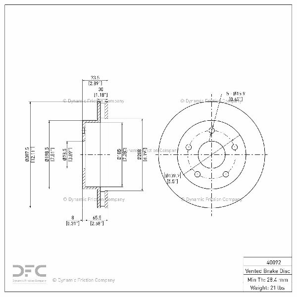 2000-2001 Dodge Ram 1500 Disc Brake Rotor - Front (Dynamic Friction)