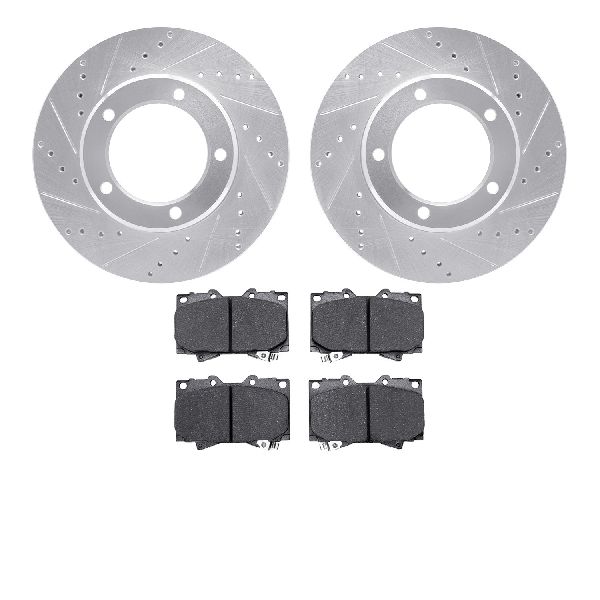 1998-2007 Toyota Land Cruiser Disc Brake Kit - Front (Dynamic Friction)