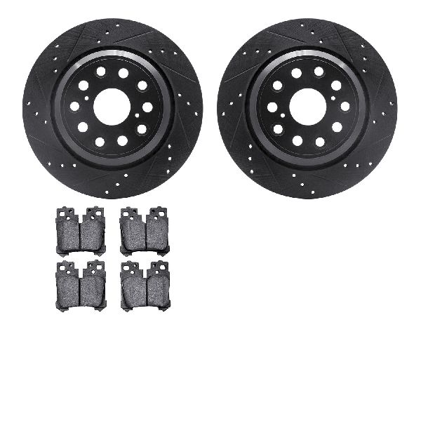 2007-2017 Lexus LS460 Disc Brake Kit - Rear (Dynamic Friction)