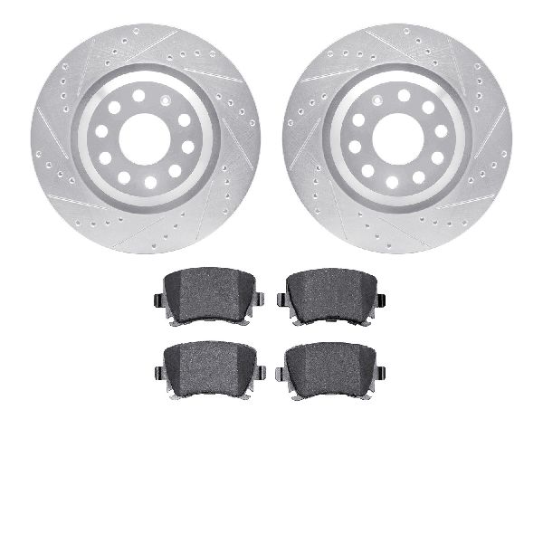 2012-2013 Volkswagen Golf R Disc Brake Kit - Rear (Dynamic Friction)