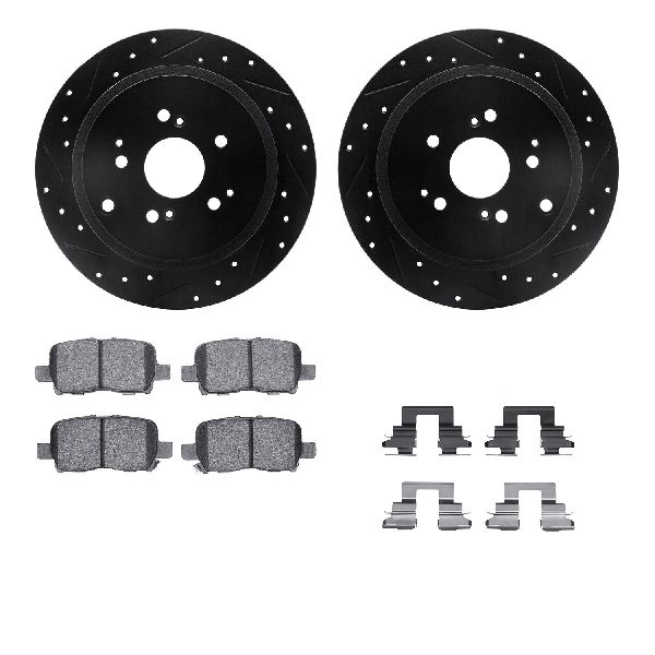 2003-2008 Honda Pilot Disc Brake Kit - Rear (Dynamic Friction)