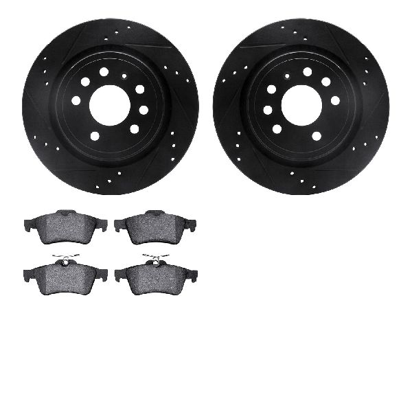 2003-2011 Saab 9-3 Disc Brake Kit - Rear (Dynamic Friction)