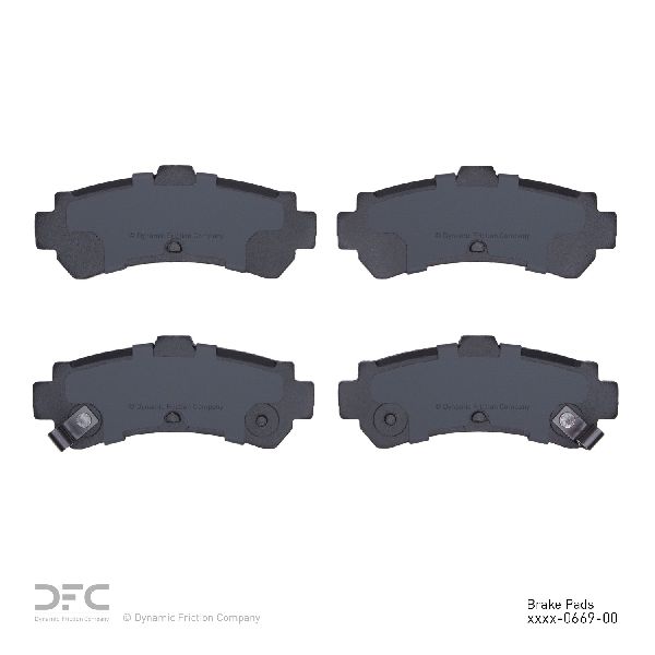 1995-1998 Nissan 200SX Disc Brake Pad Set - Rear (Dynamic Friction)