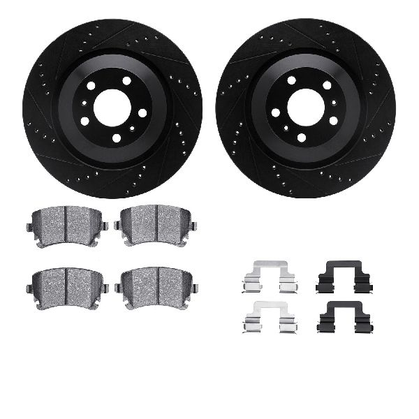 2007-2009 Audi S8 Disc Brake Kit - Rear (Dynamic Friction)