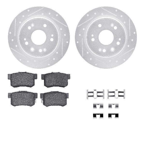 2002-2004 Honda CR-V Disc Brake Kit - Rear (Dynamic Friction)