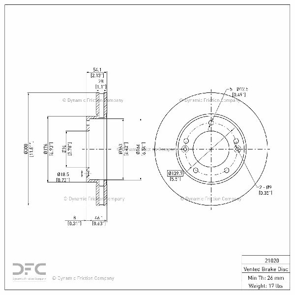 2003-2006 Kia Sorento Disc Brake Rotor - Front (Dynamic Friction)