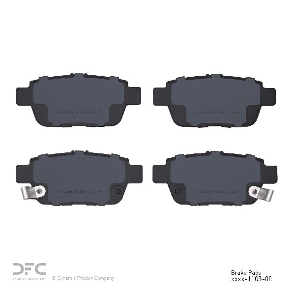 2006-2014 Honda Ridgeline Disc Brake Pad Set - Rear (Dynamic Friction)