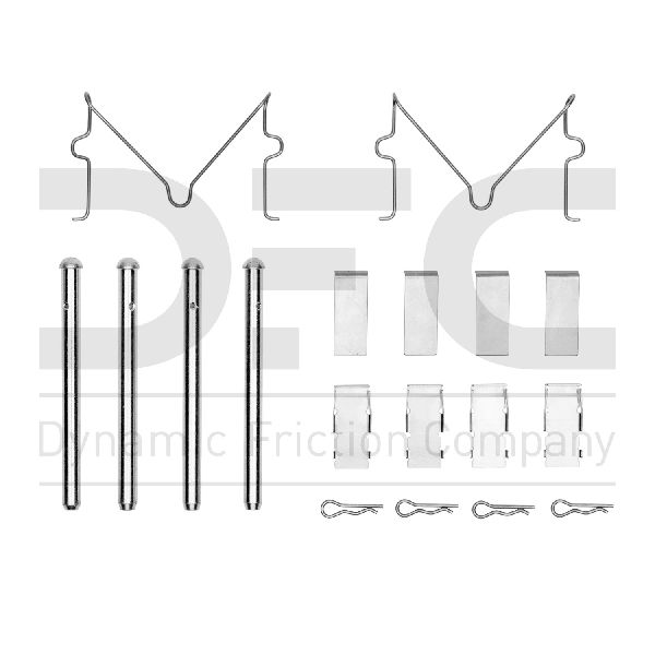 1990-1998 Mazda Protege Disc Brake Hardware Kit - Front (Dynamic Friction)