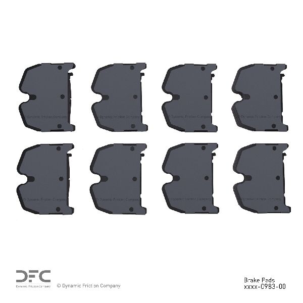 2004-2007 Mercedes-Benz SL600 Disc Brake Pad Set - Front (Dynamic Friction)