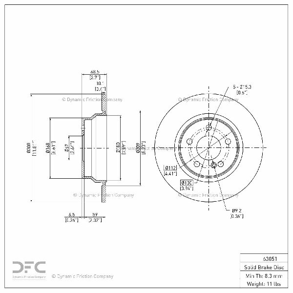 2006 Mercedes-Benz E500 Disc Brake Rotor - Rear (Dynamic Friction)