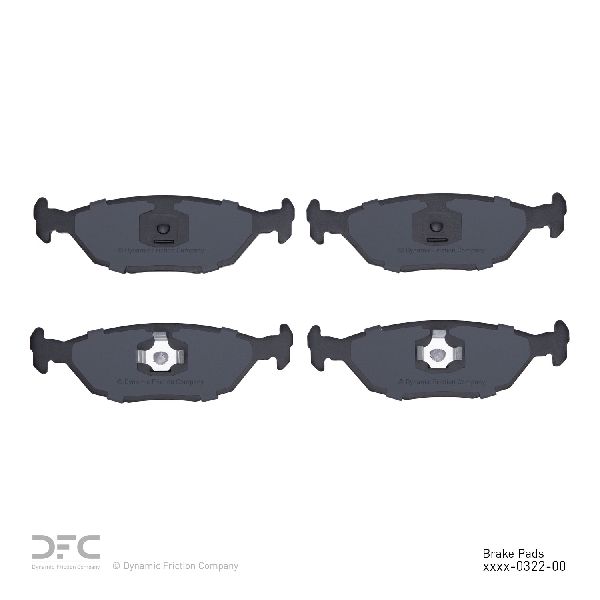 1987-1993 Saab 900 Disc Brake Pad Set - Rear (Dynamic Friction)