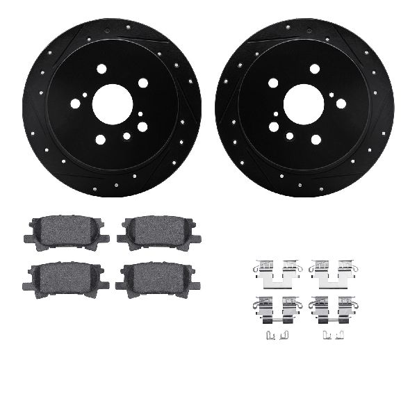 2004-2007 Toyota Highlander Disc Brake Kit - Rear (Dynamic Friction)