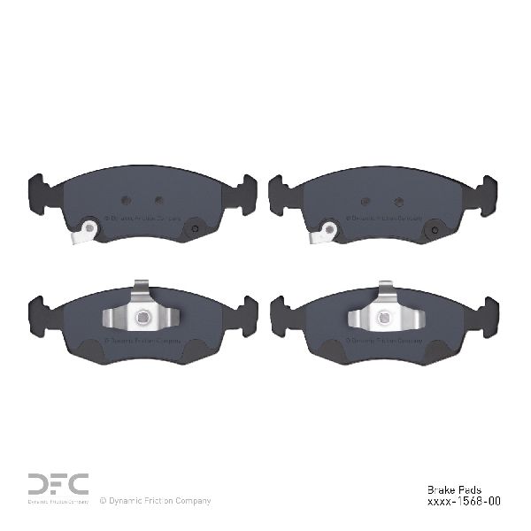 2012-2019 Fiat 500 Disc Brake Pad Set - Front (Dynamic Friction)