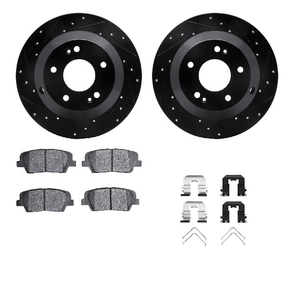 2010-2018 Hyundai Santa Fe Disc Brake Kit - Rear (Dynamic Friction)
