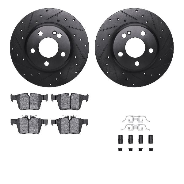 2017-2021 Mercedes-Benz C300 Disc Brake Kit - Rear (Dynamic Friction)