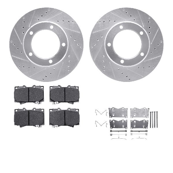 1998-2007 Toyota Land Cruiser Disc Brake Kit - Front (Dynamic Friction)