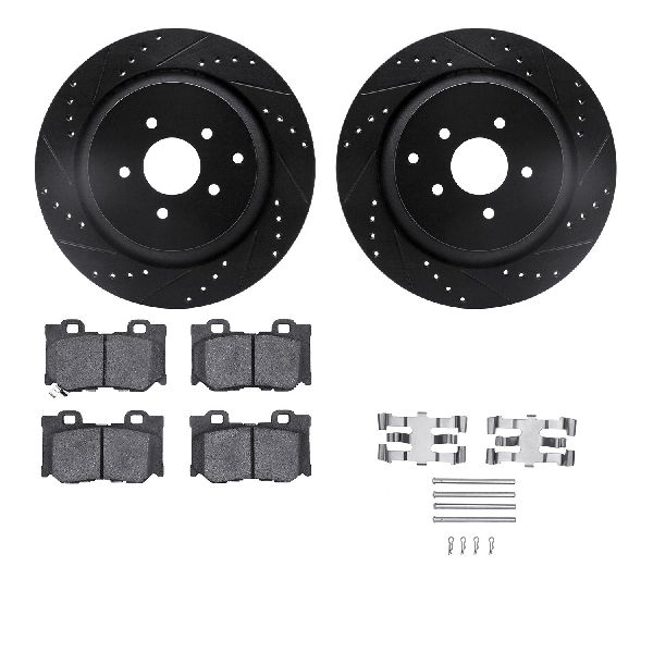 2017-2020 INFINITI Q60 Disc Brake Kit - Rear (Dynamic Friction)