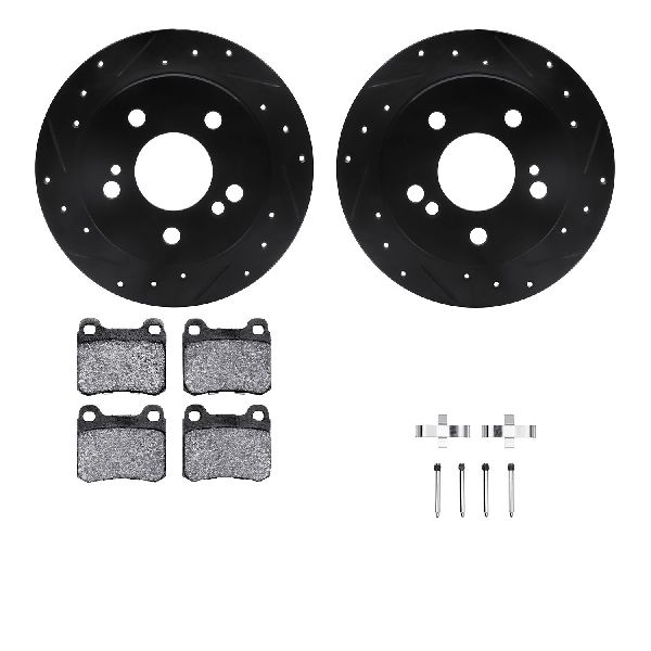 1984-1986 Mercedes-Benz 190E Disc Brake Kit - Rear (Dynamic Friction)