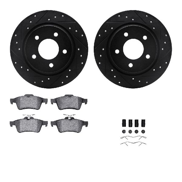 2004-2013 Mazda 3 Disc Brake Kit - Rear (Dynamic Friction)