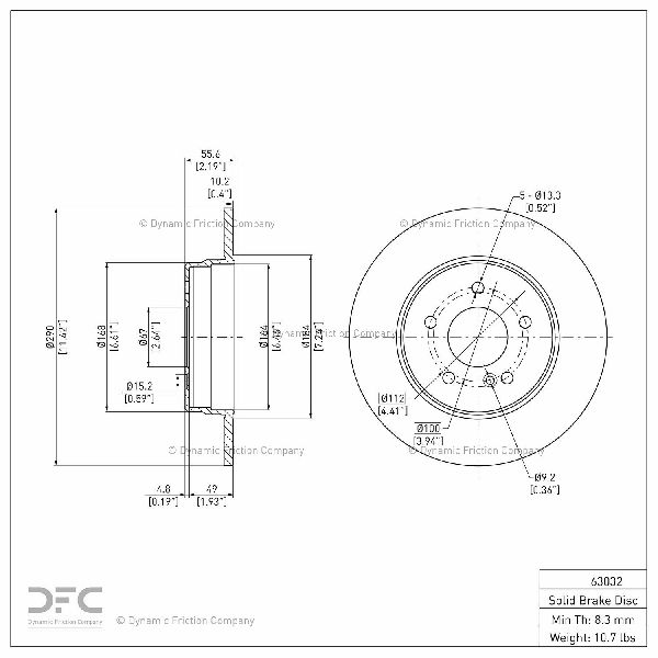 2006-2007 Mercedes-Benz C280 Disc Brake Rotor - Rear (Dynamic Friction)