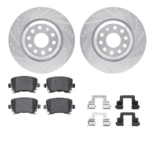 2012-2013 Volkswagen Golf R Disc Brake Kit - Rear (Dynamic Friction)