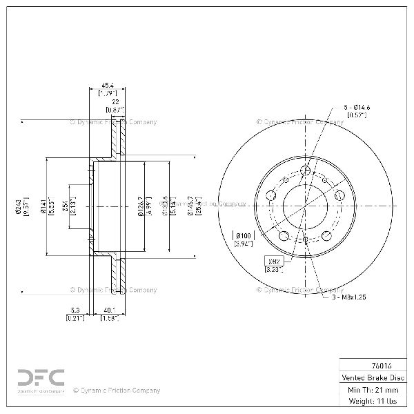1983-1986 Toyota Camry Disc Brake Rotor - Front (Dynamic Friction)