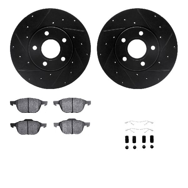 2012-2013 Volvo C30 Disc Brake Kit - Front (Dynamic Friction)