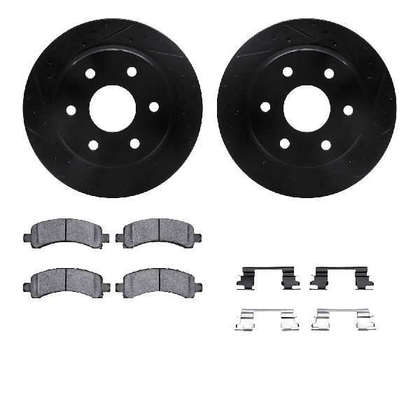 2002-2006 Chevrolet Tahoe Disc Brake Kit - Rear (Dynamic Friction)