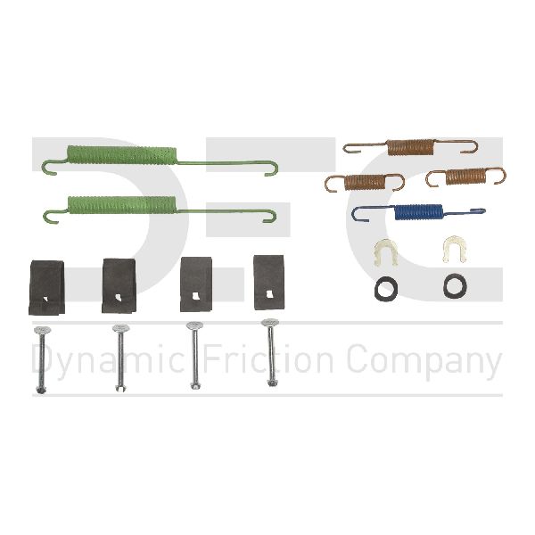 1983 Honda Prelude Drum Brake Hardware Kit - Rear (Dynamic Friction)