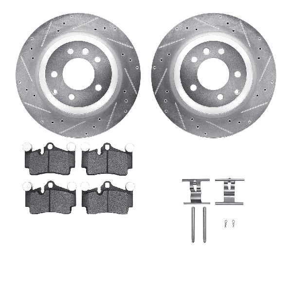 2005-2006 Porsche Cayenne Disc Brake Kit - Rear (Dynamic Friction)