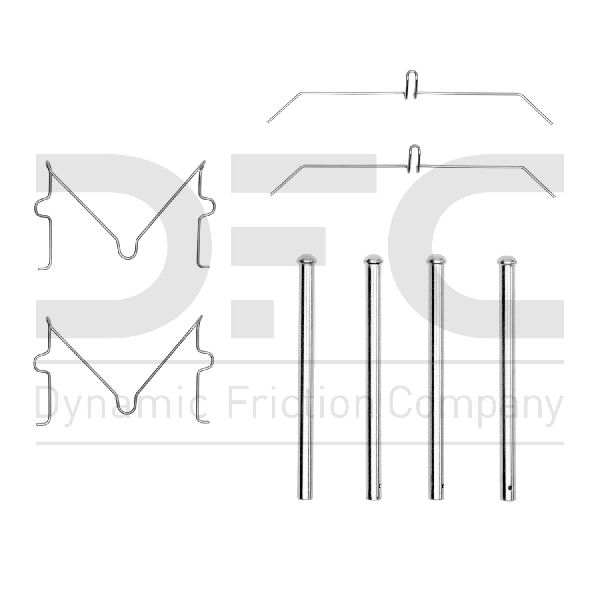1986-1995 Toyota Pickup Disc Brake Hardware Kit - Front (Dynamic Friction)