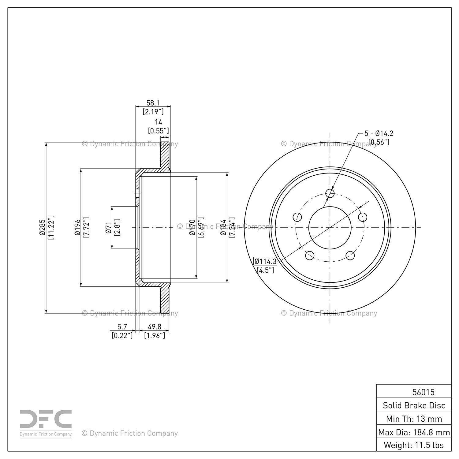 2002, 2001, 2000, 1999, 1998, 1997, 1996 Ford Crown Victoria Victoria Disc Brake Rotor