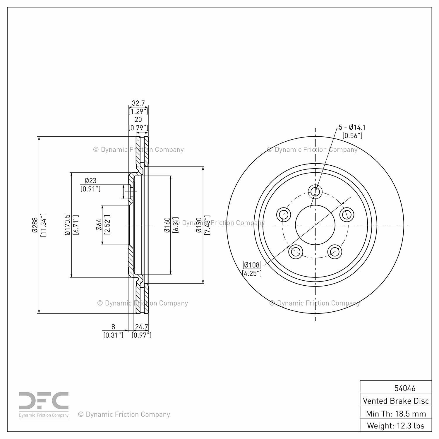 2006, 2005, 2004, 2003, 2002, 2001, 2000 Lincoln LS Disc Brake Rotor