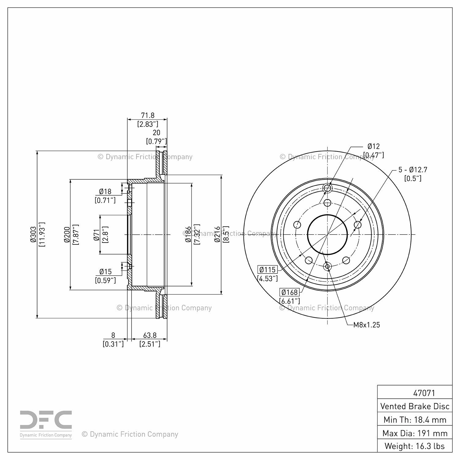 2009, 2008, 2007 Chevrolet Equinox Sport Disc Brake Rotor