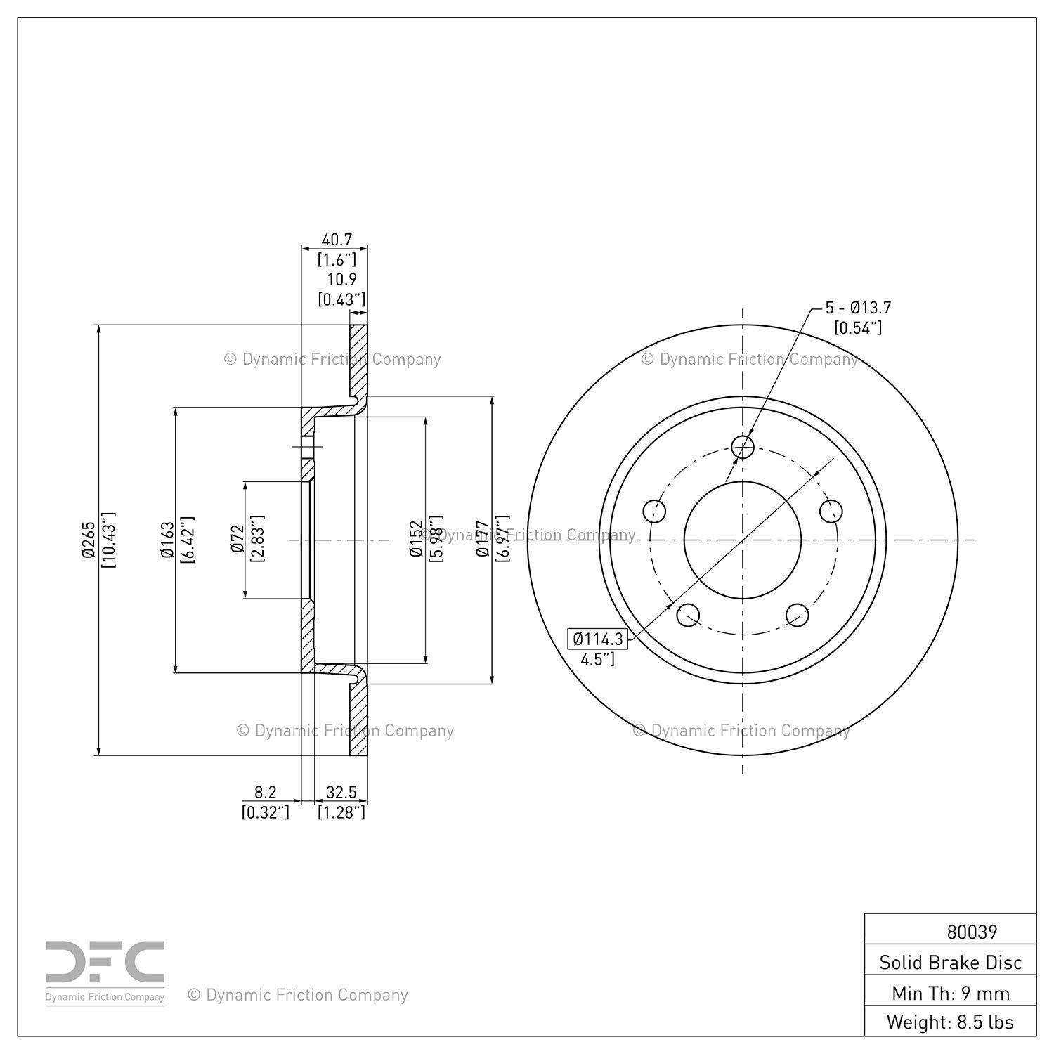 2013, 2012, 2011, 2010, 2009, 2008, 2007, 2006, 2005, 2004 Mazda 3 Disc Brake Rotor