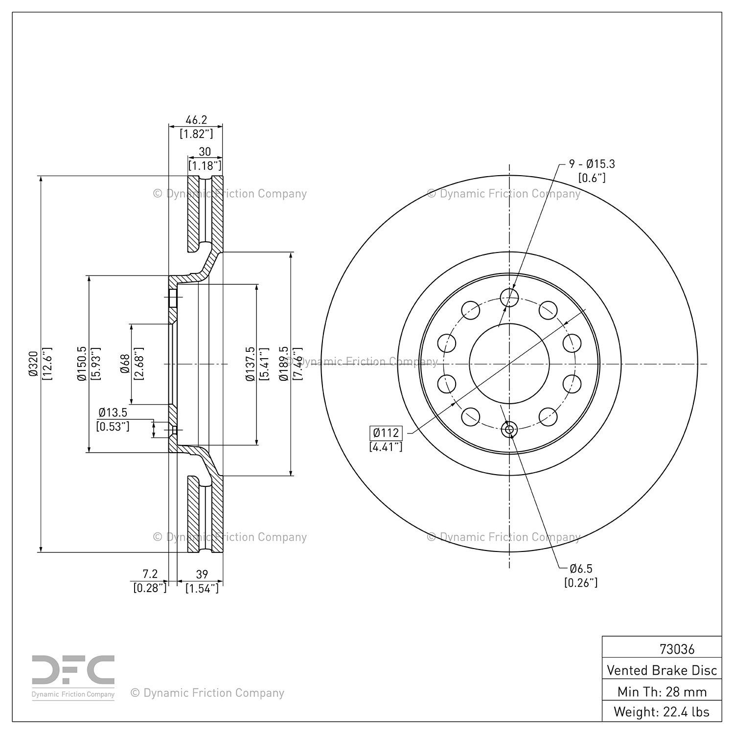 2009, 2008, 2007, 2006, 2005, 2004, 2003, 2002, 2001, 2000 Audi A4 Disc Brake Rotor