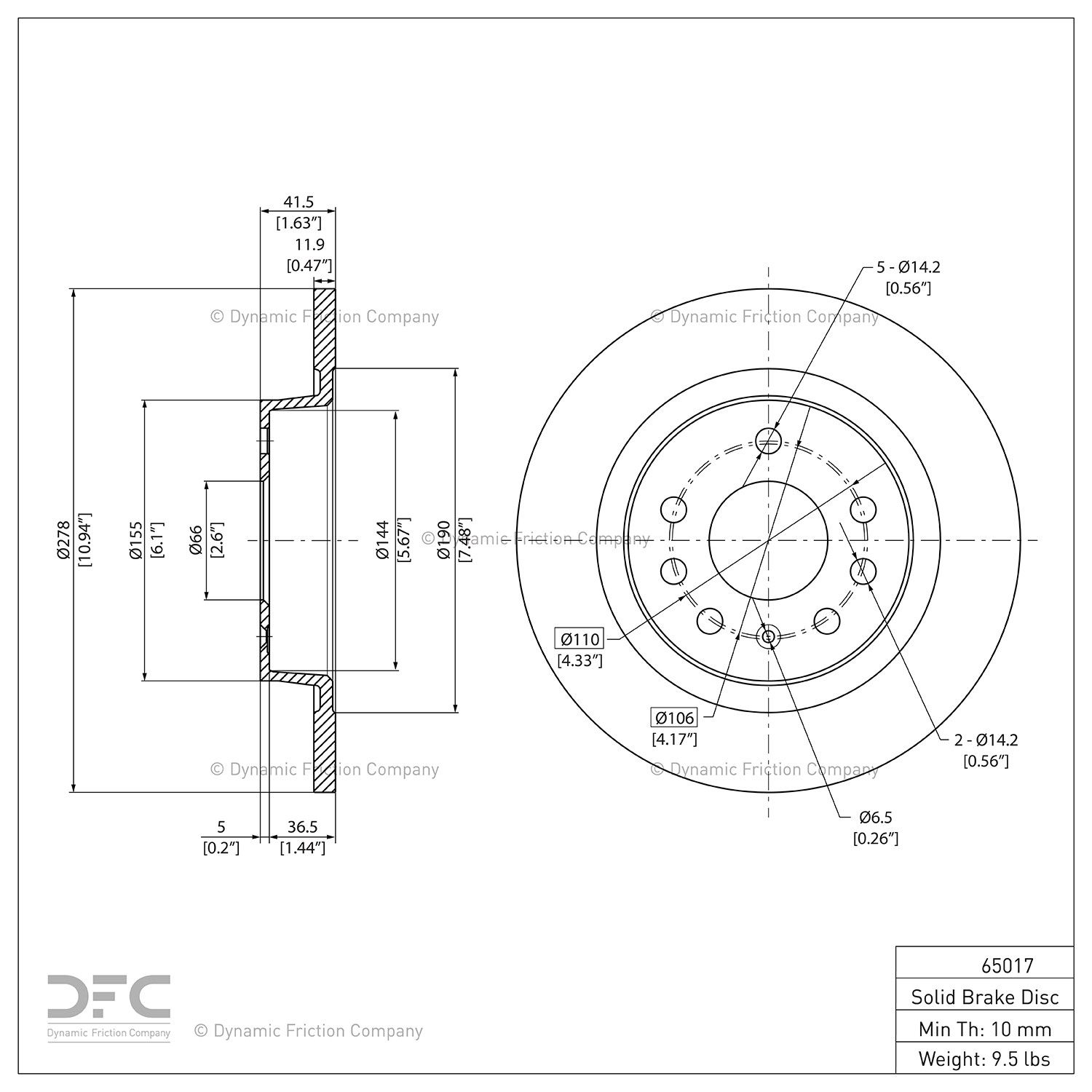 2011, 2010, 2009, 2008, 2007, 2006, 2005, 2004, 2003 Saab 9-3 Disc Brake Rotor