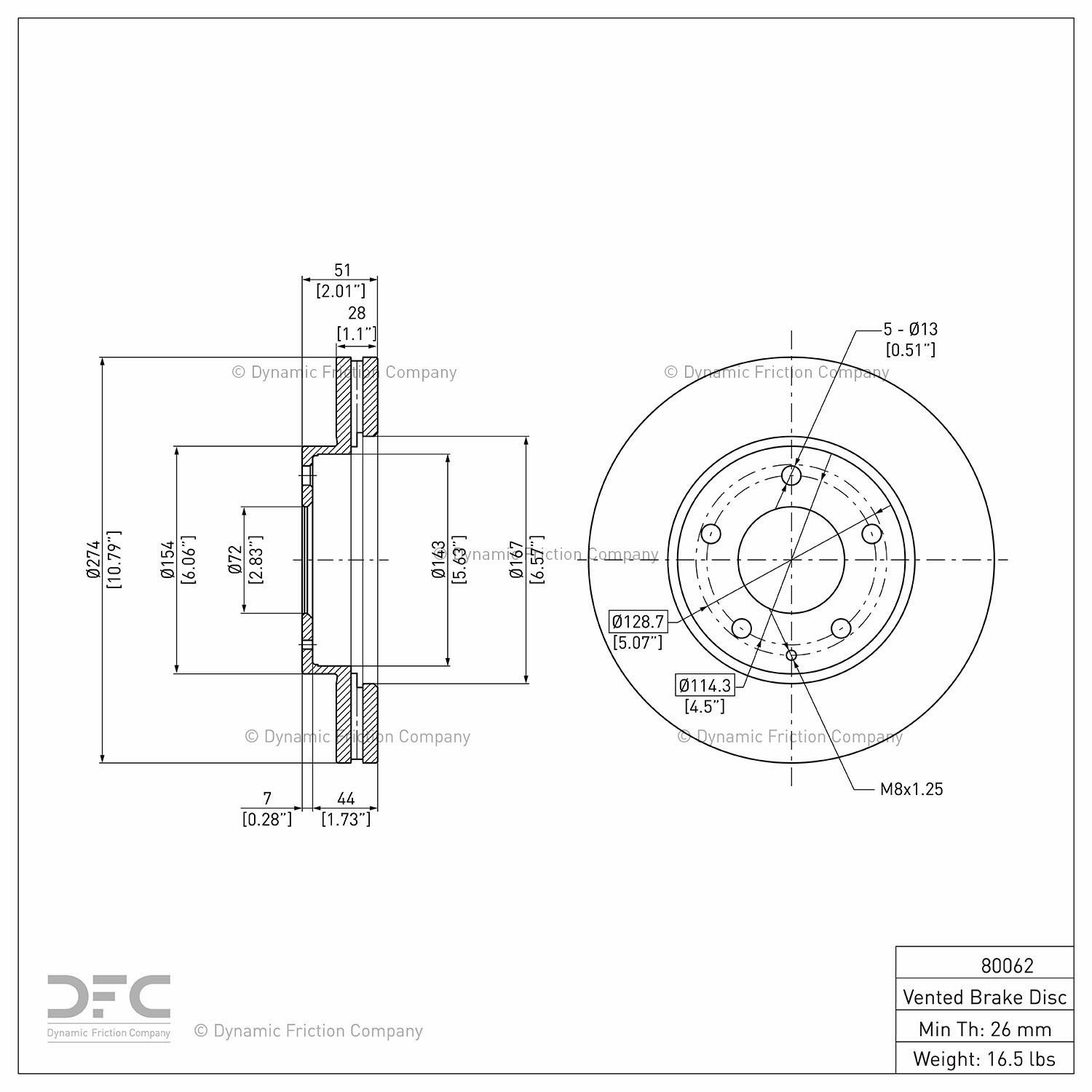 2006, 2005, 2004, 2003, 2002, 2001, 2000 Mazda MPV Disc Brake Rotor