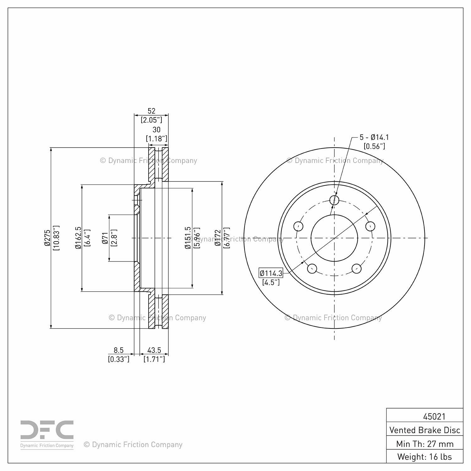 2005, 2004, 2003, 2002, 2001 Pontiac Aztek Disc Brake Rotor