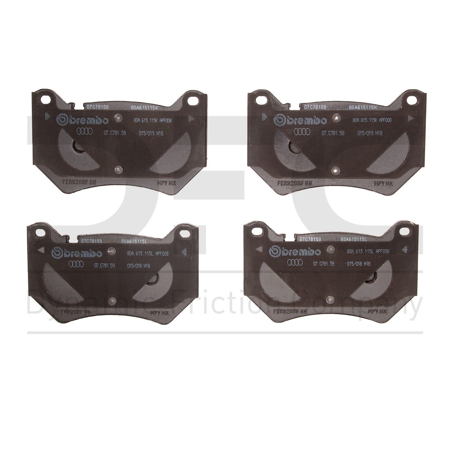 2024, 2023, 2022, 2021, 2020, 2019, 2018 Audi Q5 Disc Brake Pad Set