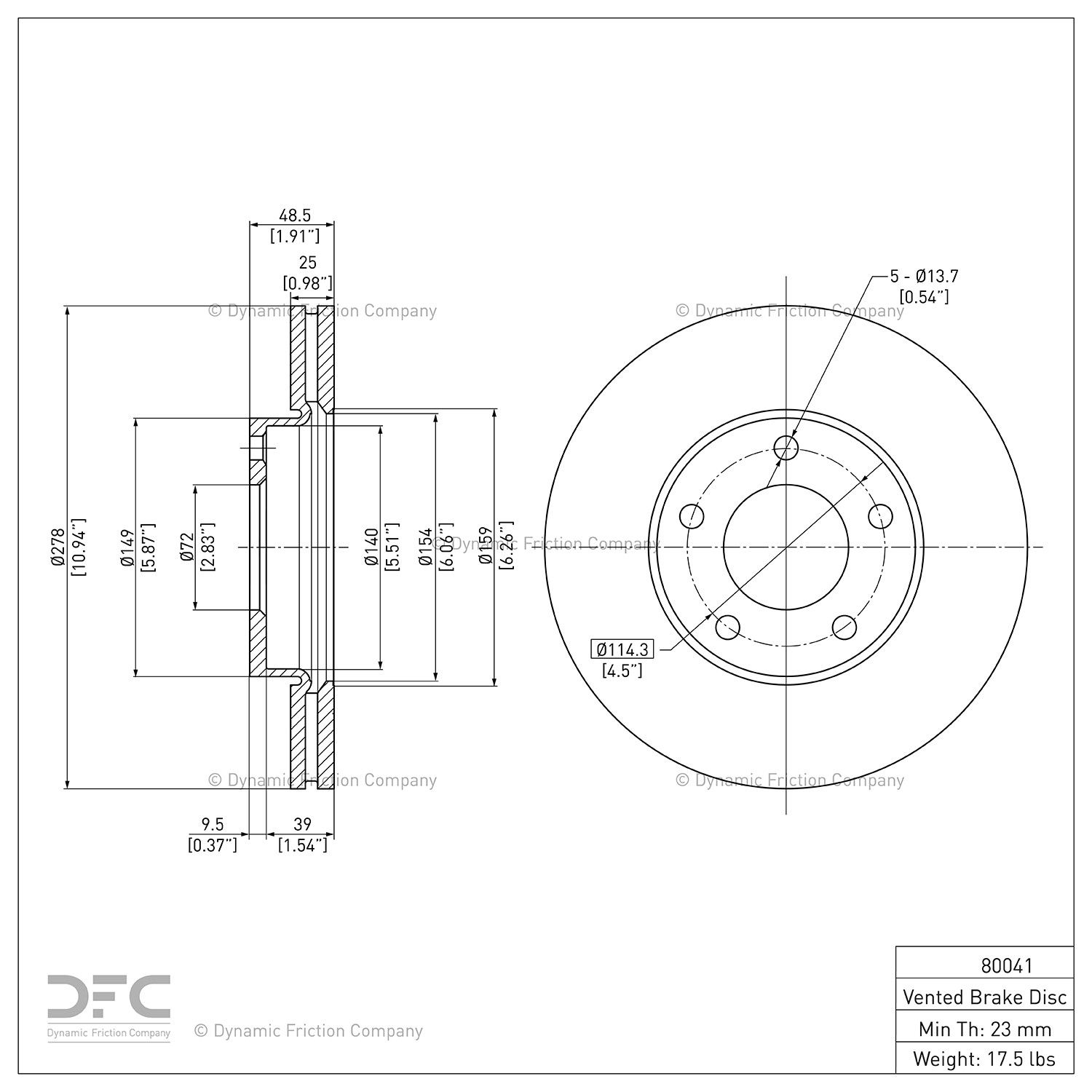 2013, 2012, 2011, 2010, 2009, 2008, 2007, 2006, 2005, 2004 Mazda 3 Disc Brake Rotor
