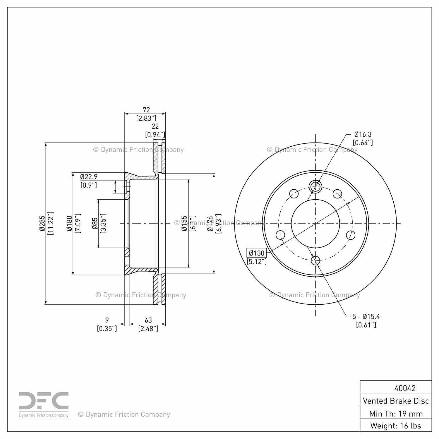 2006, 2005, 2004, 2003, 2002 Freightliner Sprinter 2500 2500 Disc Brake Rotor