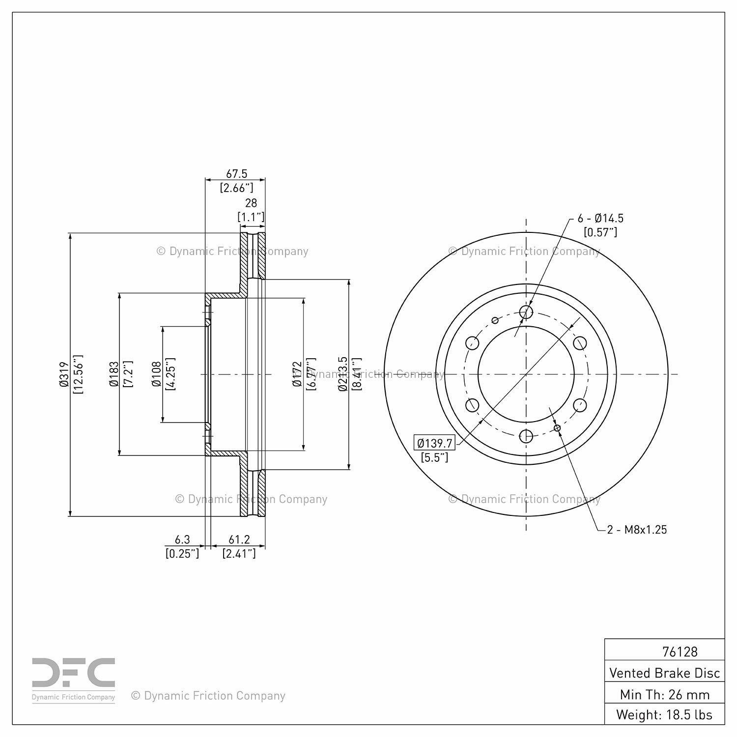 2009, 2008, 2007, 2006, 2005, 2004, 2003 Toyota 4Runner Disc Brake Rotor
