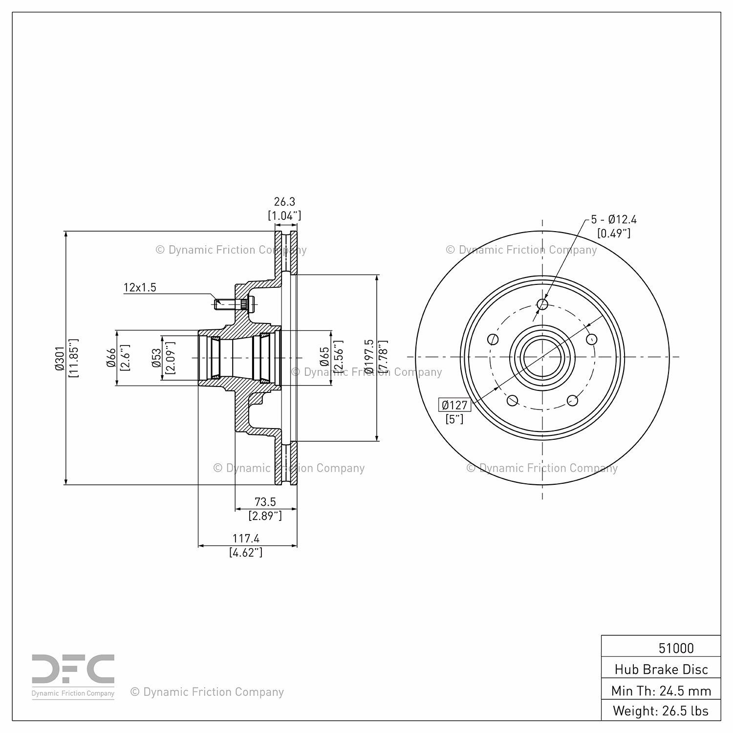 1996, 1995, 1994, 1993, 1992, 1991 Chevrolet Caprice Chassis Disc Brake Rotor