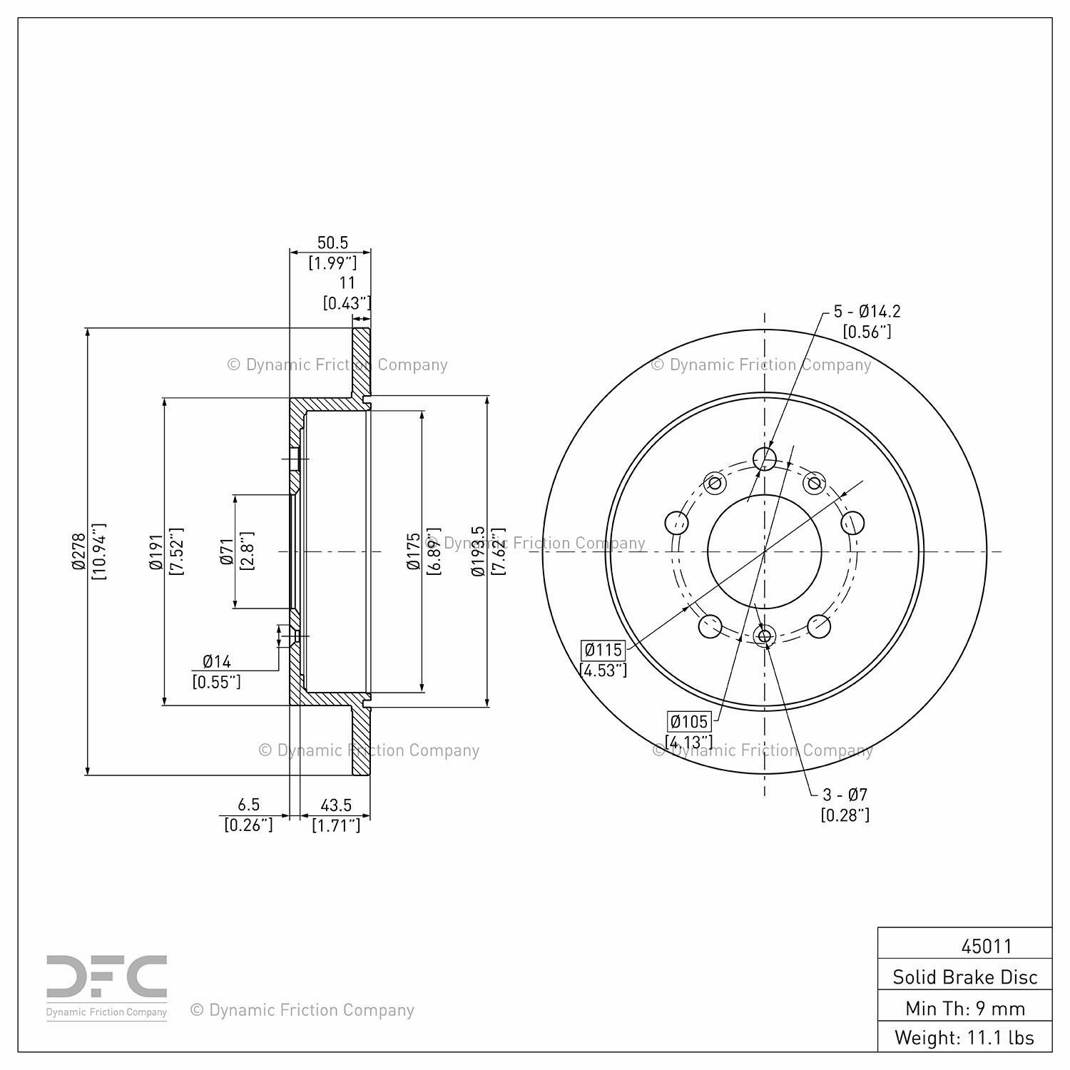 2010, 2009, 2008, 2007, 2006 Chevrolet Impala Disc Brake Rotor